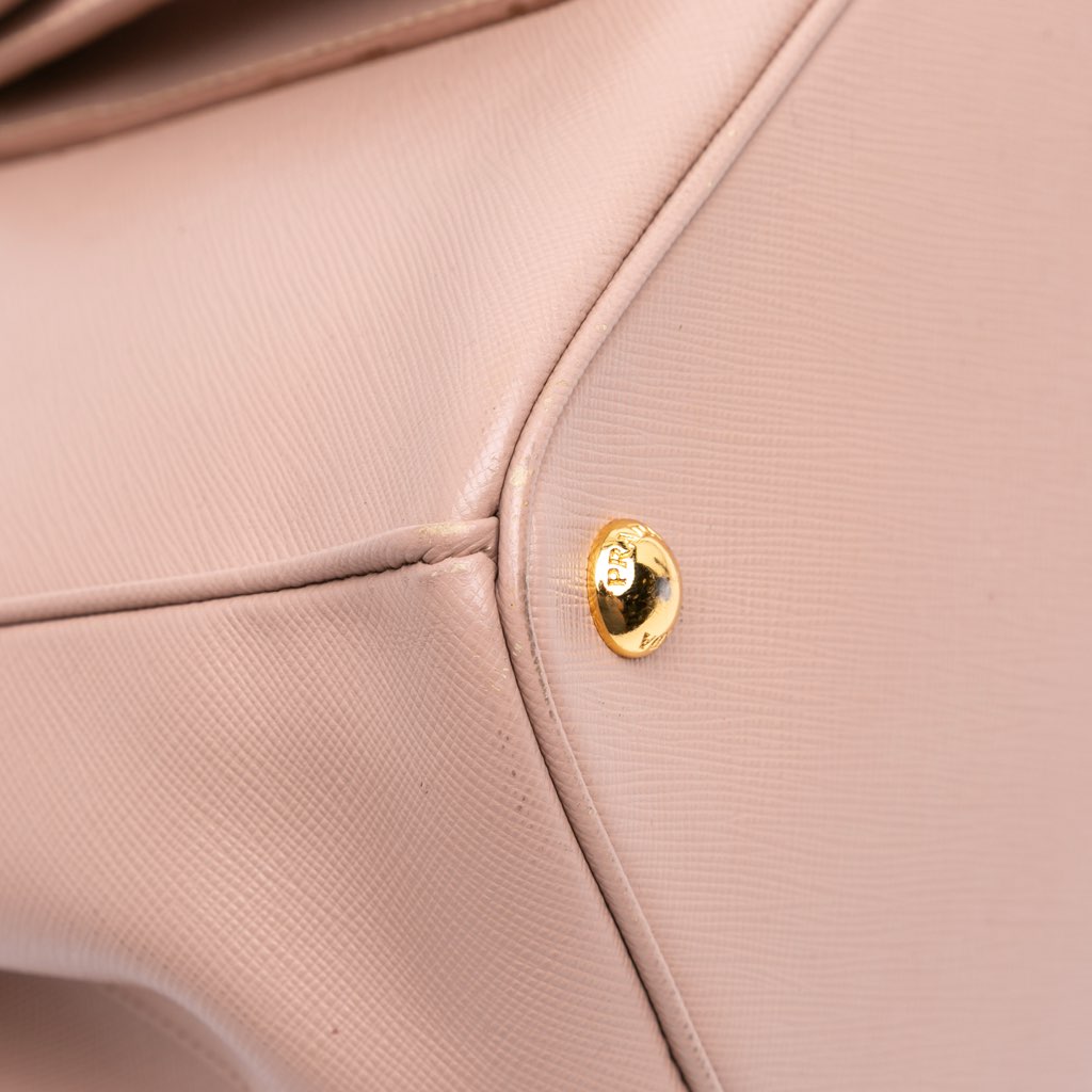 Prada Saffiano Lux Galleria Double Zip Front Pocket Satchel - Detail 2