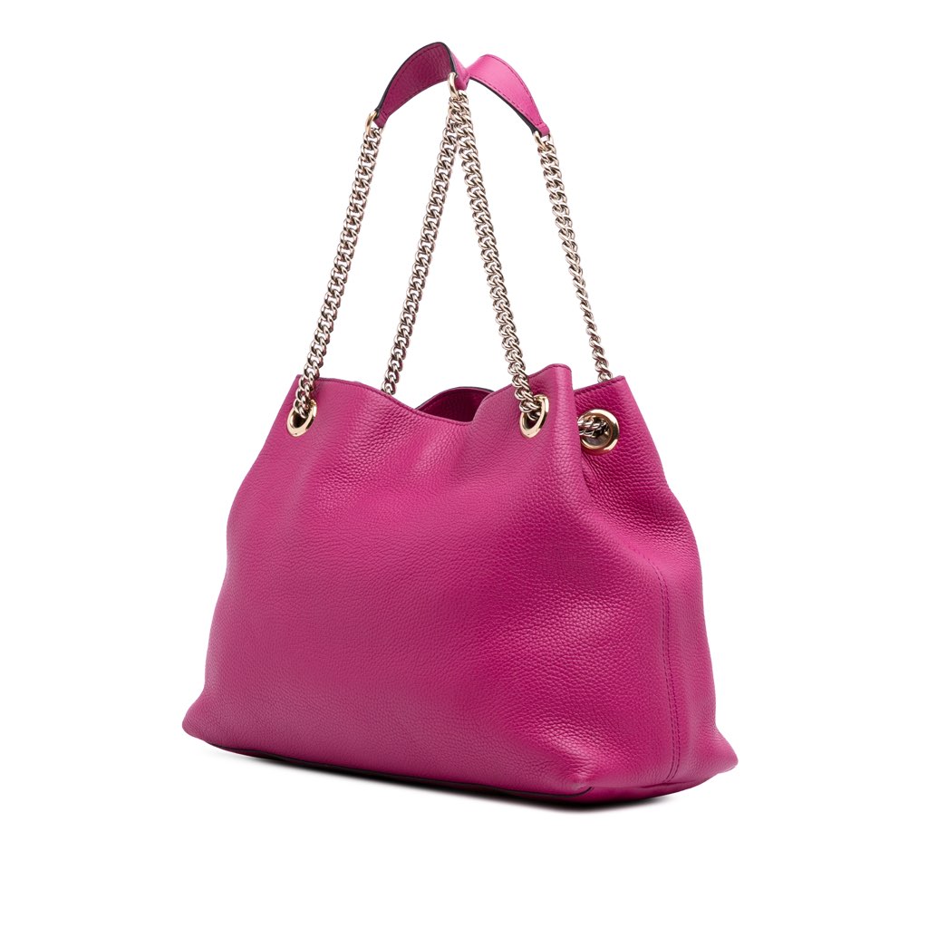 Gucci Medium Leather Soho Chain Tote - 2