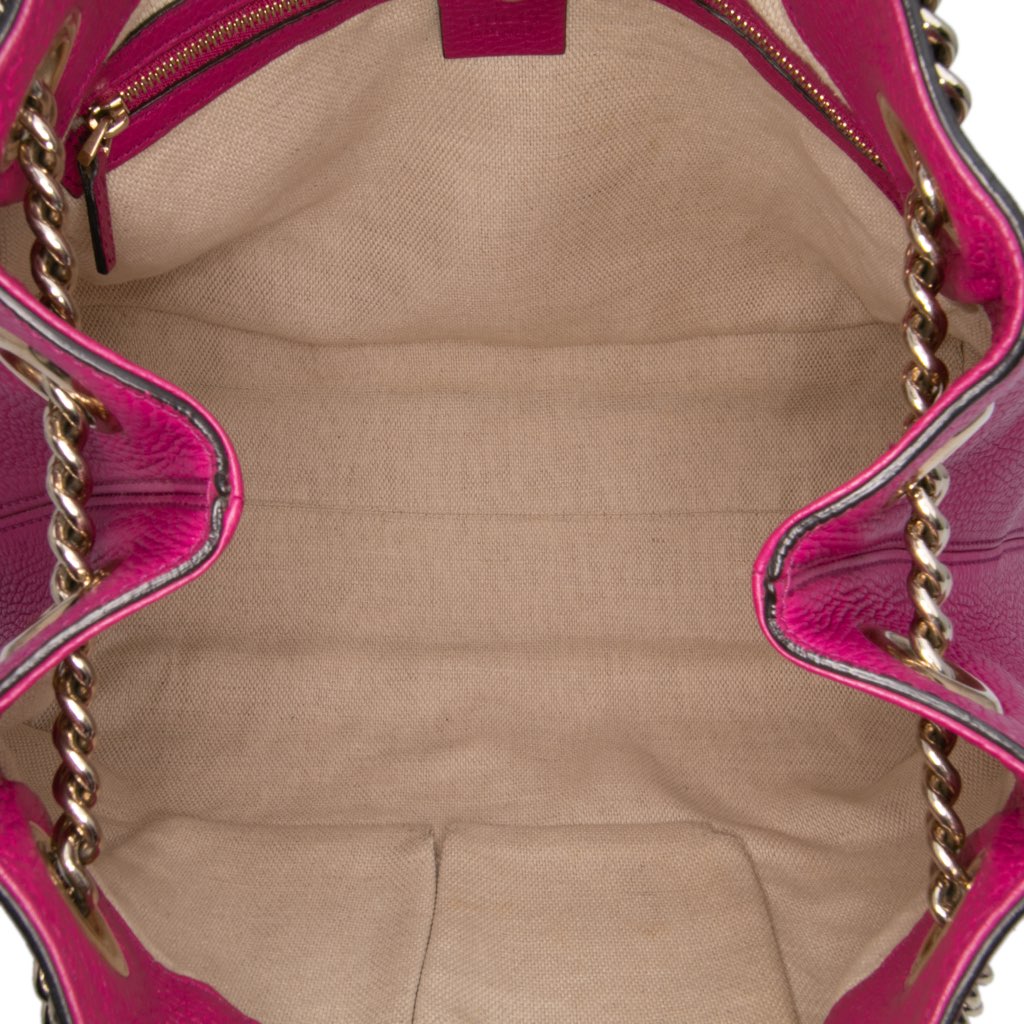 Gucci Medium Leather Soho Chain Tote - 4
