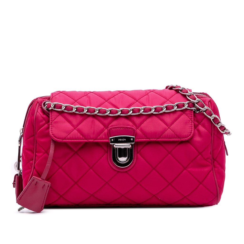 Prada Impuntu Tessuto Chain Crossbody