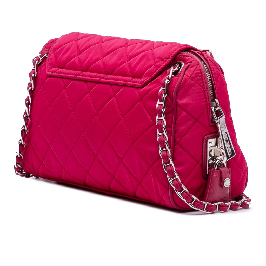 Prada Impuntu Tessuto Chain Crossbody - Back view