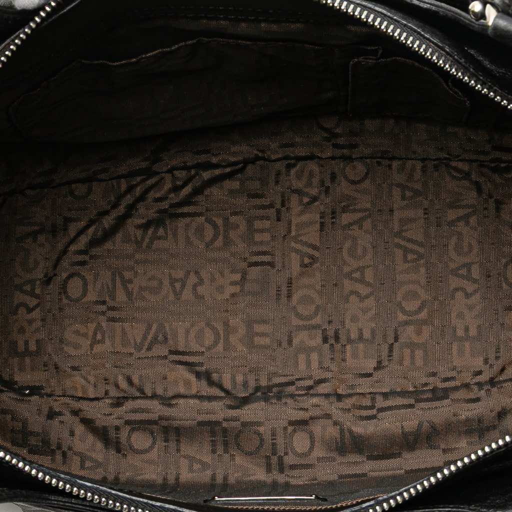 Salvatore Ferragamo Leather Gancini Shoulder Bag - 4