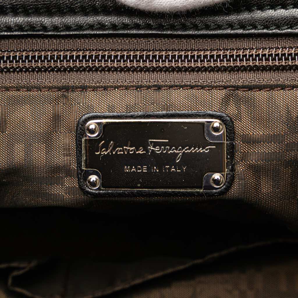 Salvatore Ferragamo Leather Gancini Shoulder Bag - 5