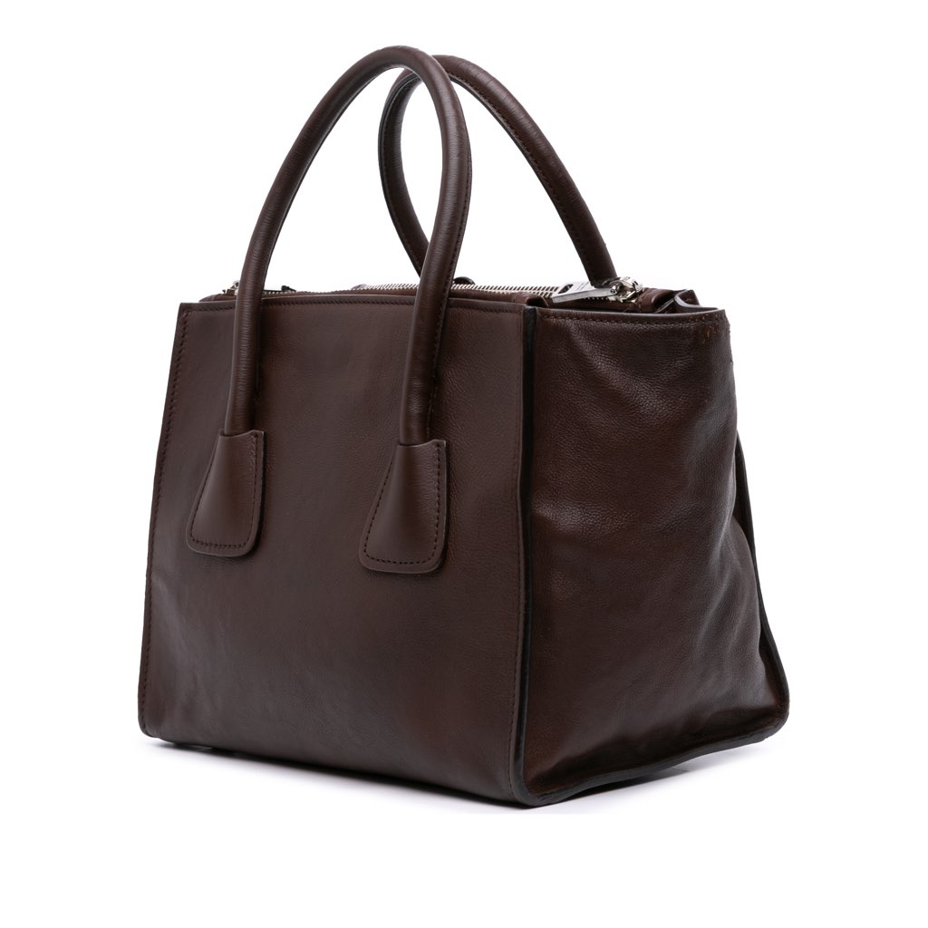 Prada Glace Calf Twin Pocket Satchel - 2