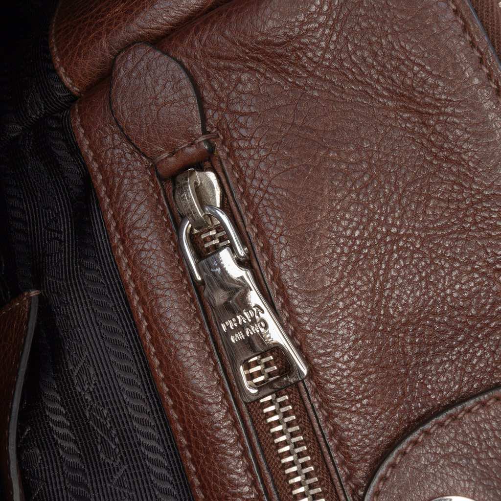 Prada Glace Calf Twin Pocket Satchel - 5