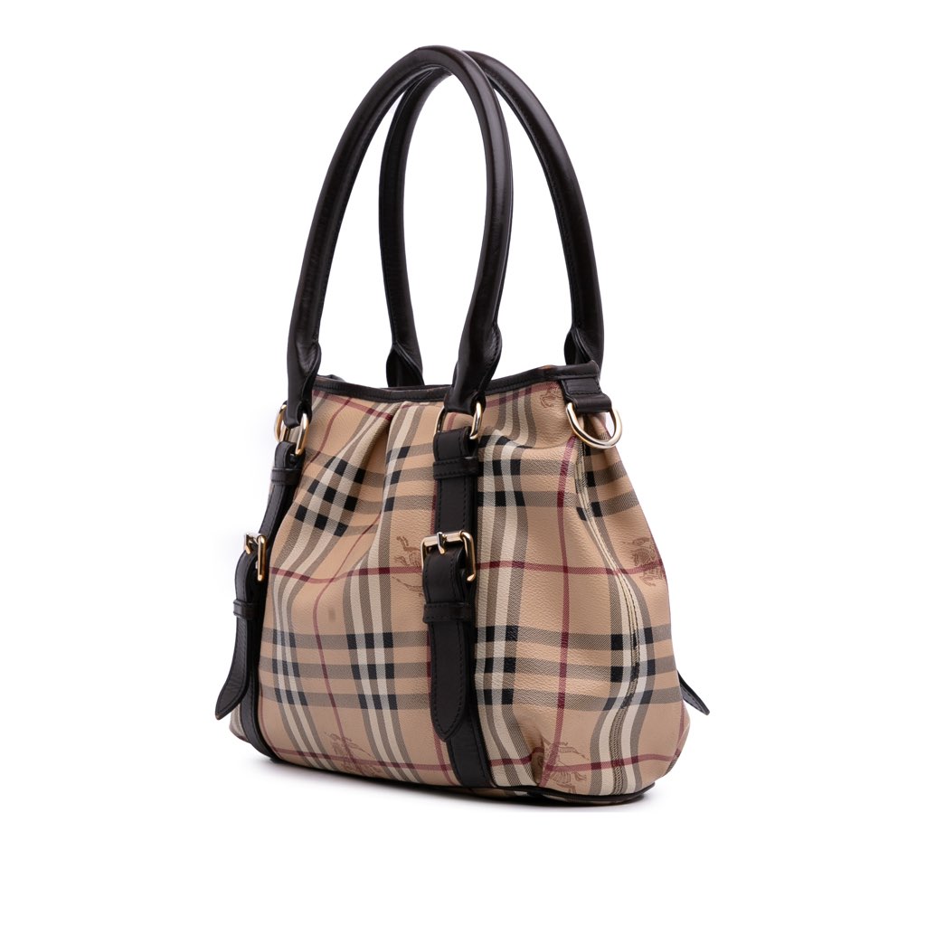 Burberry Haymarket Check Coated Canvas Satchel - 2