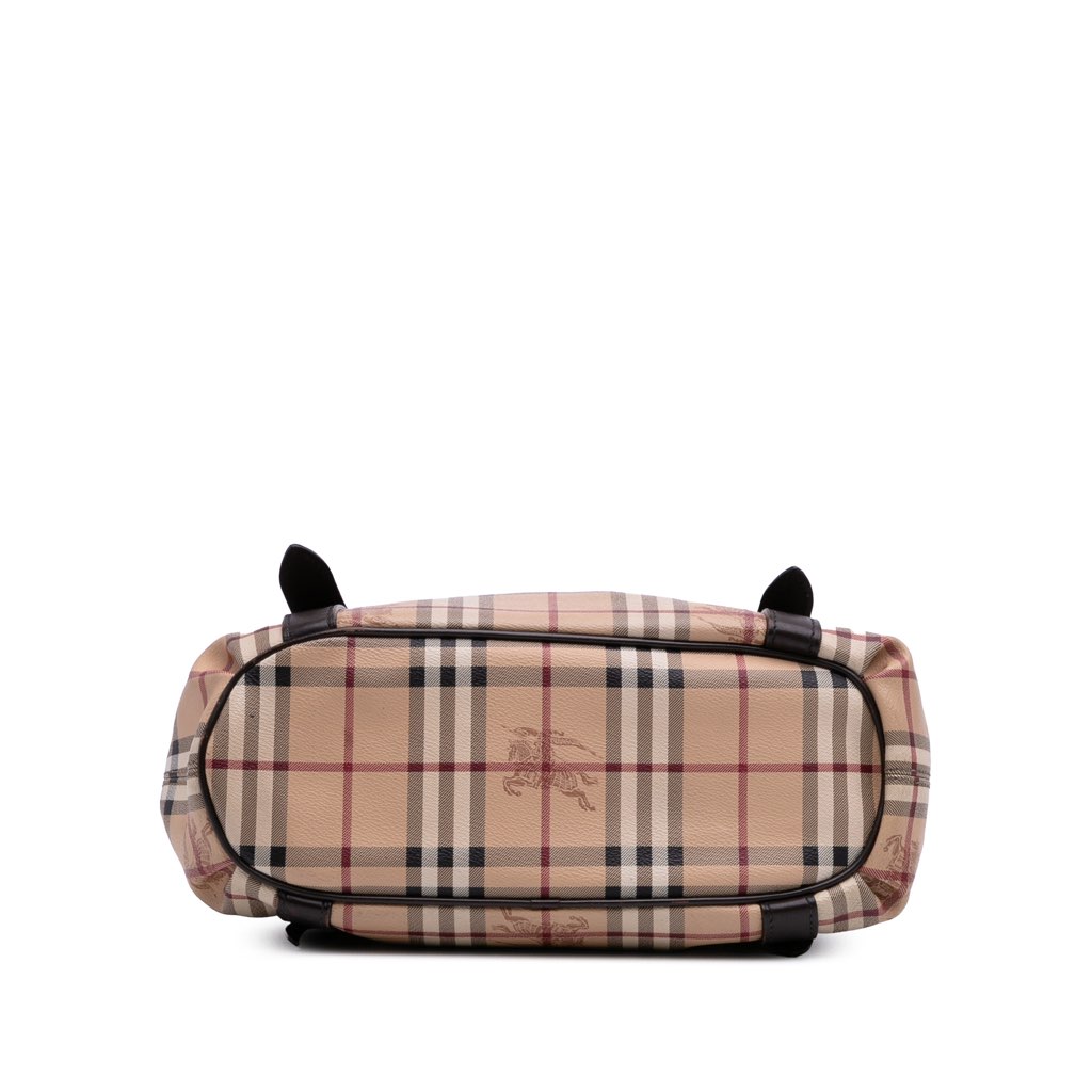 Burberry Haymarket Check Coated Canvas Satchel - 3