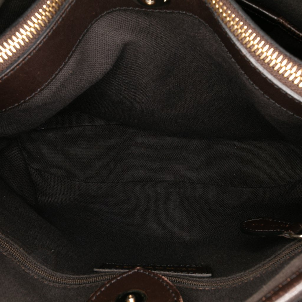Burberry Haymarket Check Coated Canvas Satchel - 4