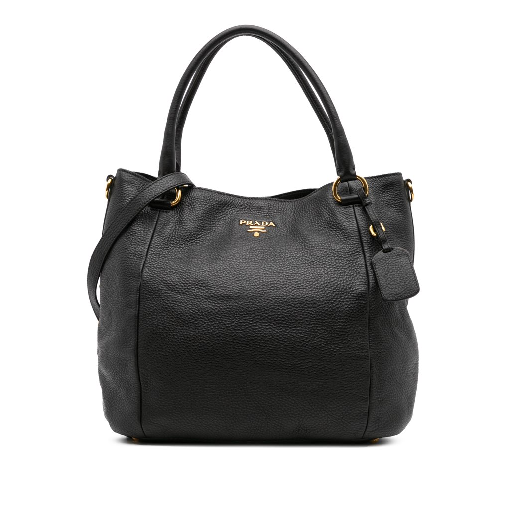 Prada Vitello Daino Open Convertible Tote