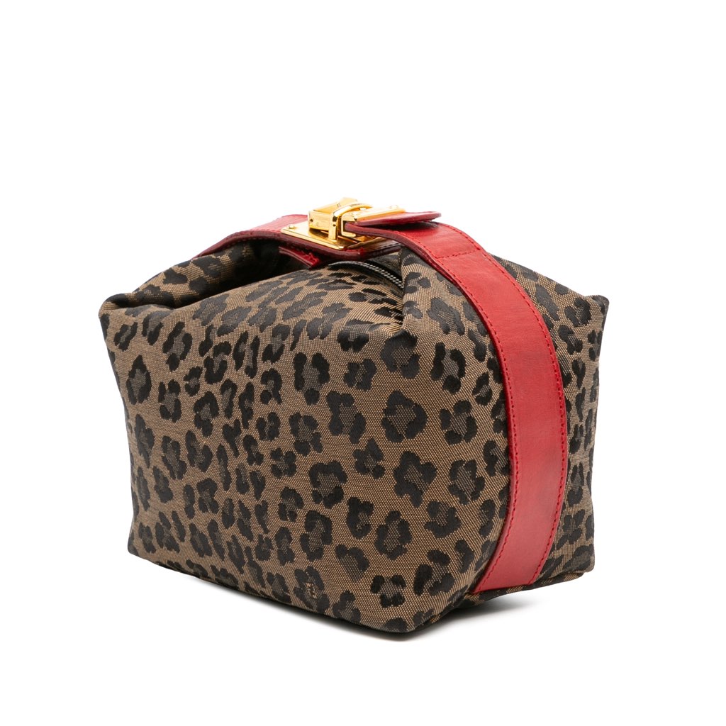 Fendi Leopard Print Canvas Handbag - 2