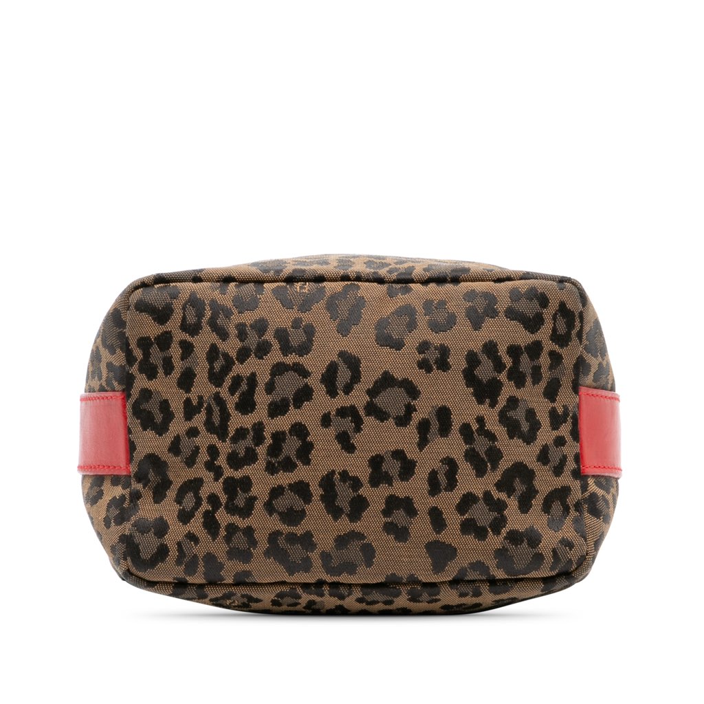 Fendi Leopard Print Canvas Handbag - 3
