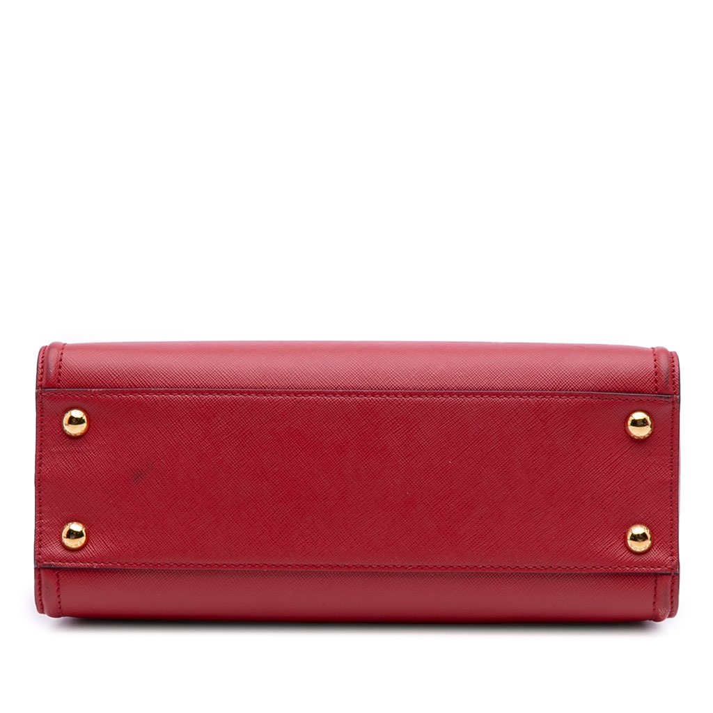 Prada Soft Calf Trimmed Saffiano Convertible Tote - Image 6