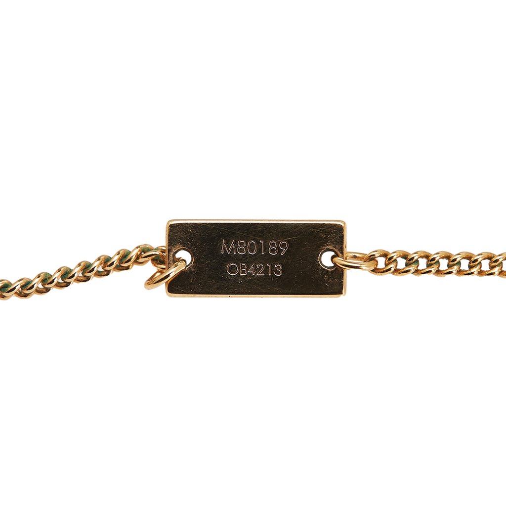 Louis Vuitton Gold Plated Monogram Charms Necklace - 5