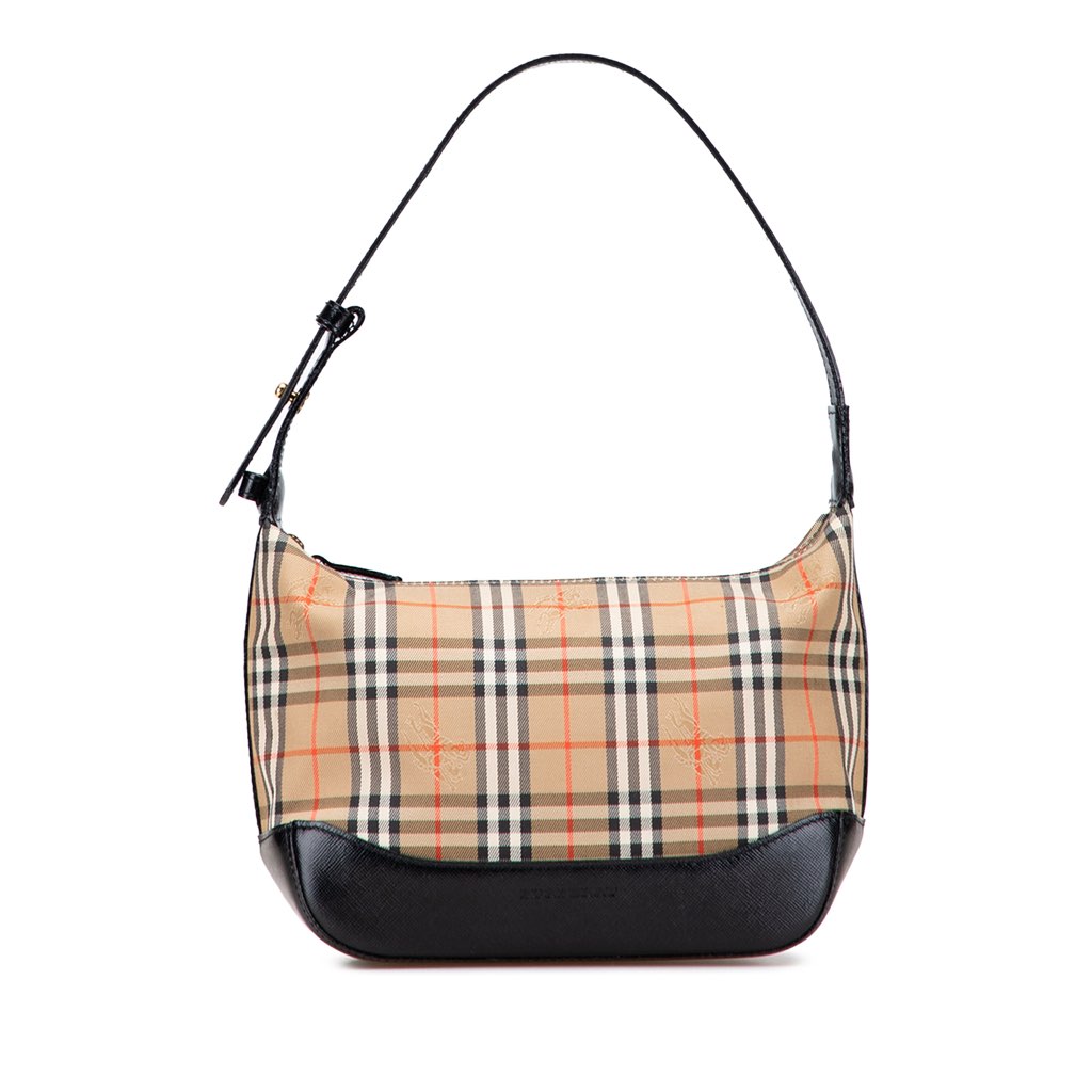 Burberry Haymarket Check Canvas Shoulder Bag