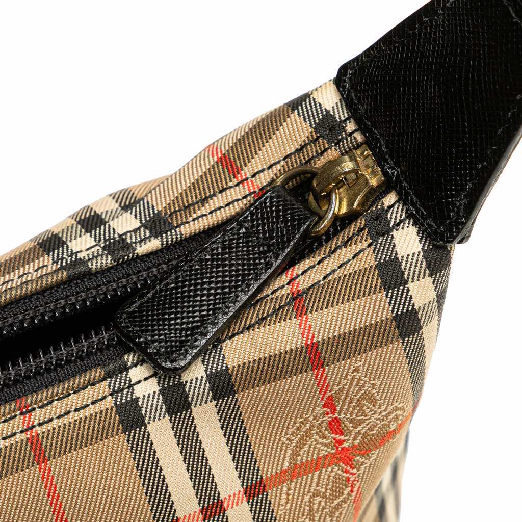 Burberry Haymarket Check Canvas Shoulder Bag - Detail 1