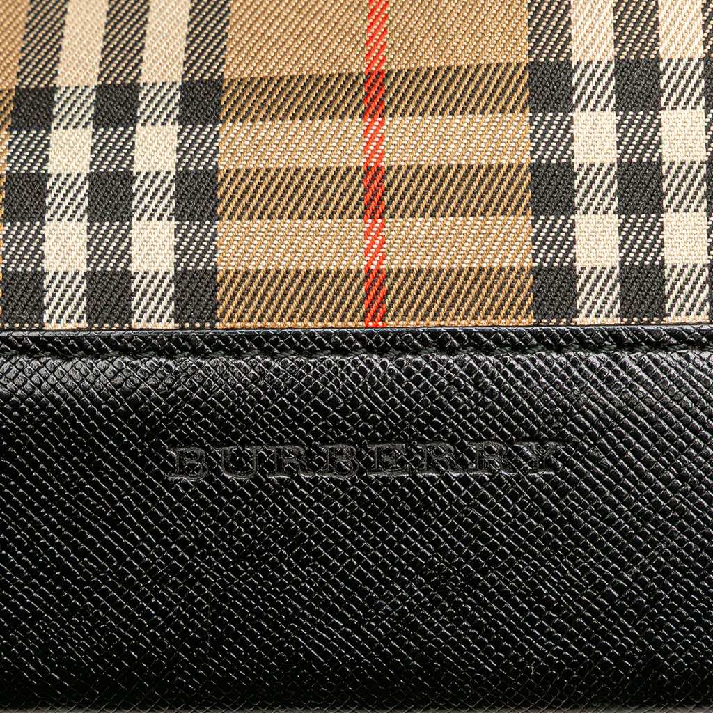 Burberry Haymarket Check Canvas Shoulder Bag - Image 10