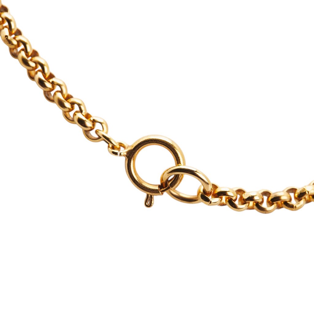 Chanel CC Gold Plated Heart Pendant Necklace - 3