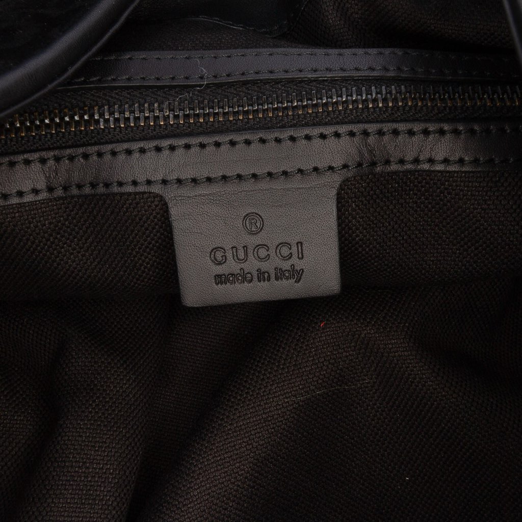 Gucci Large Nubuck and Suede Brocade Soft Stirrup Shoulder Bag - 5