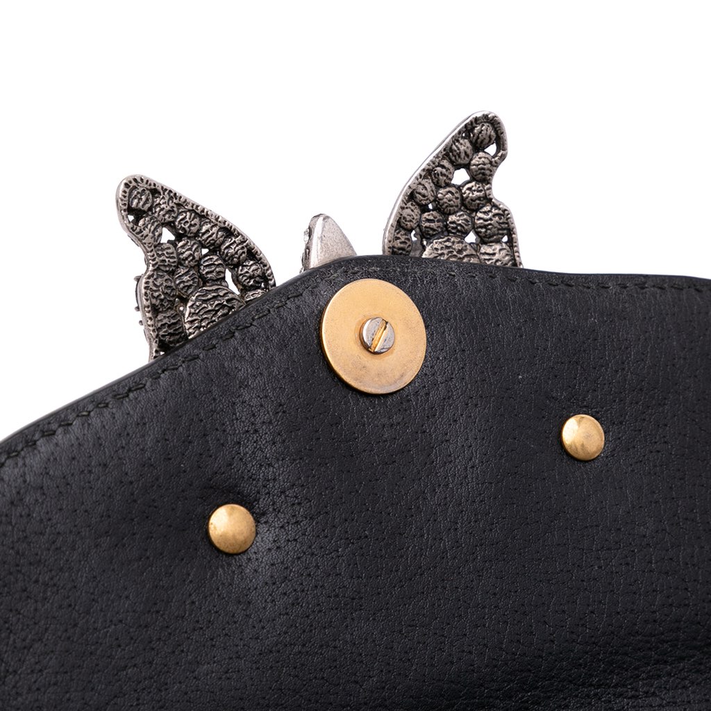 Gucci Small Leather Linea Totem Crystal Butterfly Crossbody - Image 12