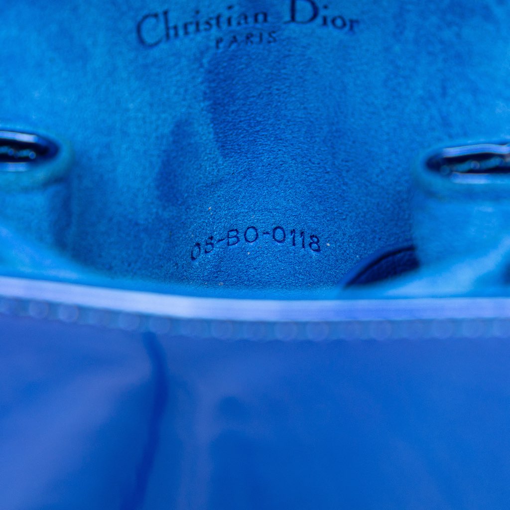 Dior Studded Patent Diorama Vertical Clutch - Side view