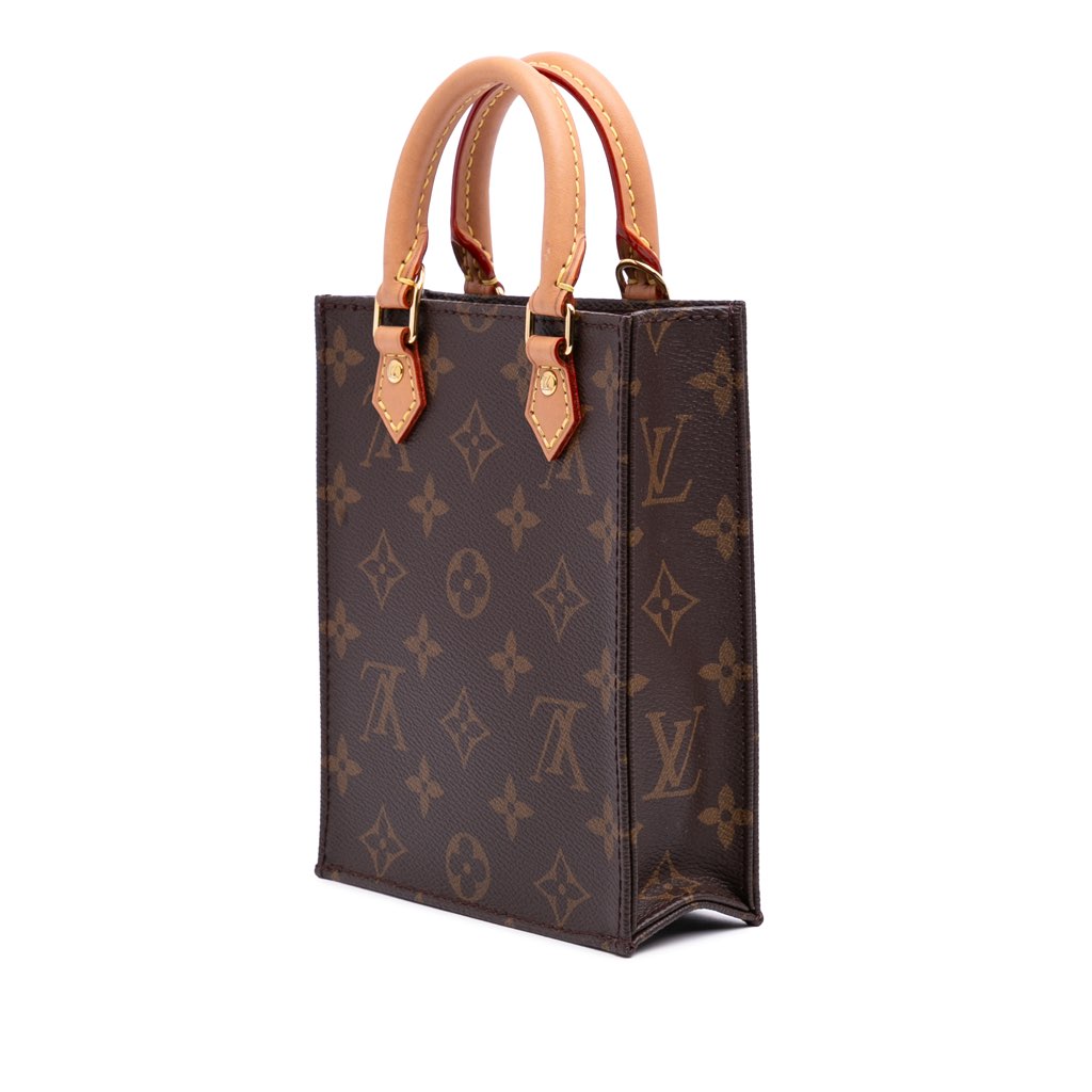 Louis Vuitton Monogram Petit Sac Plat - Back view