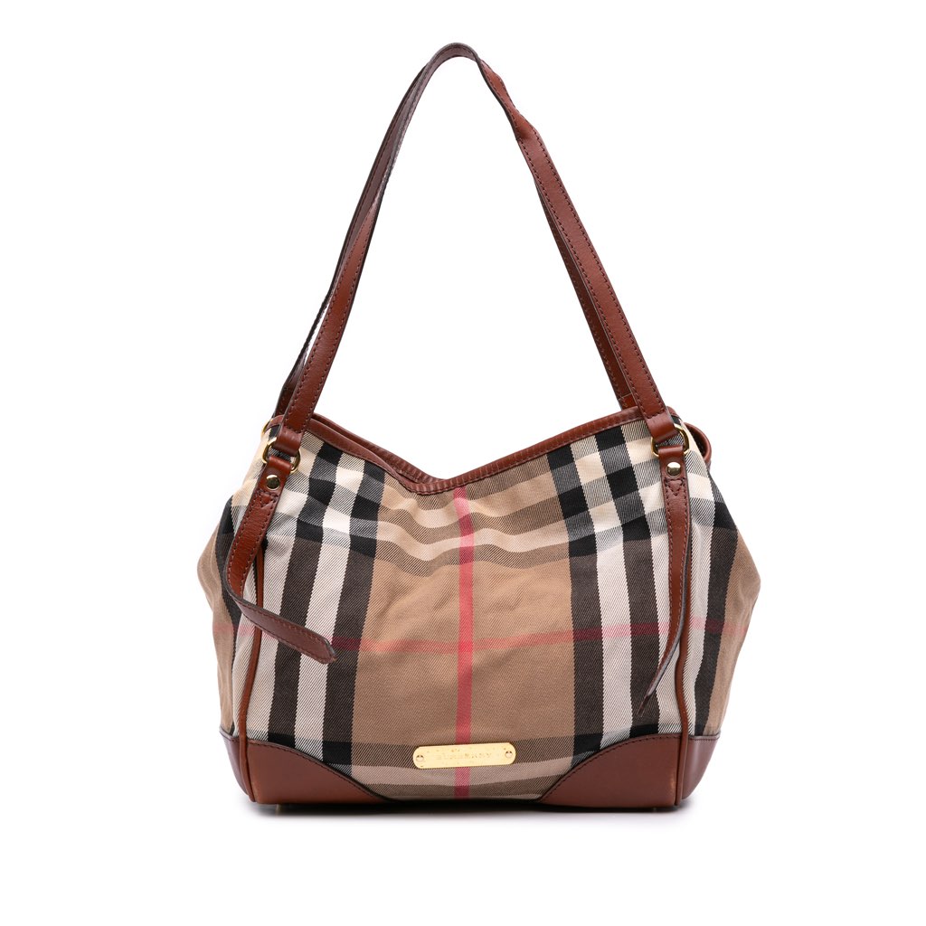 Burberry Small House Check Canvas Canterbury Tote
