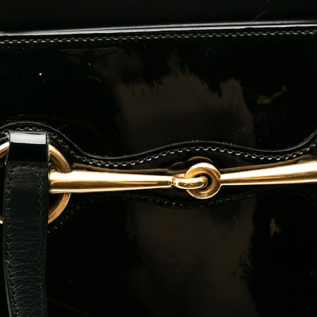 Gucci Patent Bright Bit Satchel - Image 10
