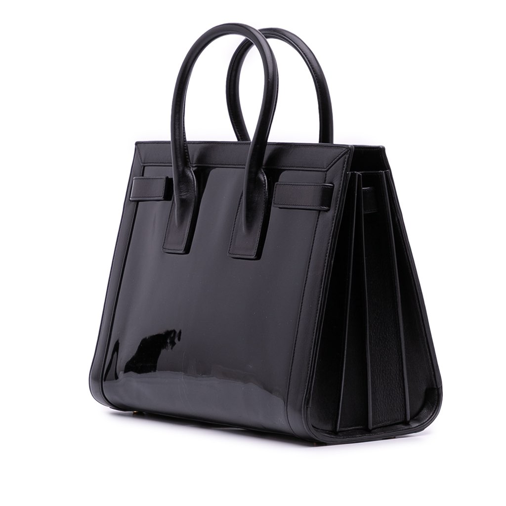 Saint Laurent Small Patent Sac De Jour Satchel - Back view