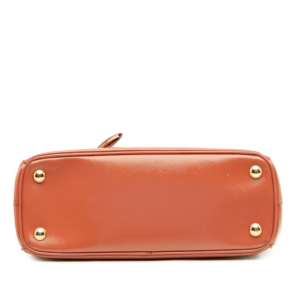 Prada Small Saffiano Vernice Galleria Double Zip Satchel - Image 6