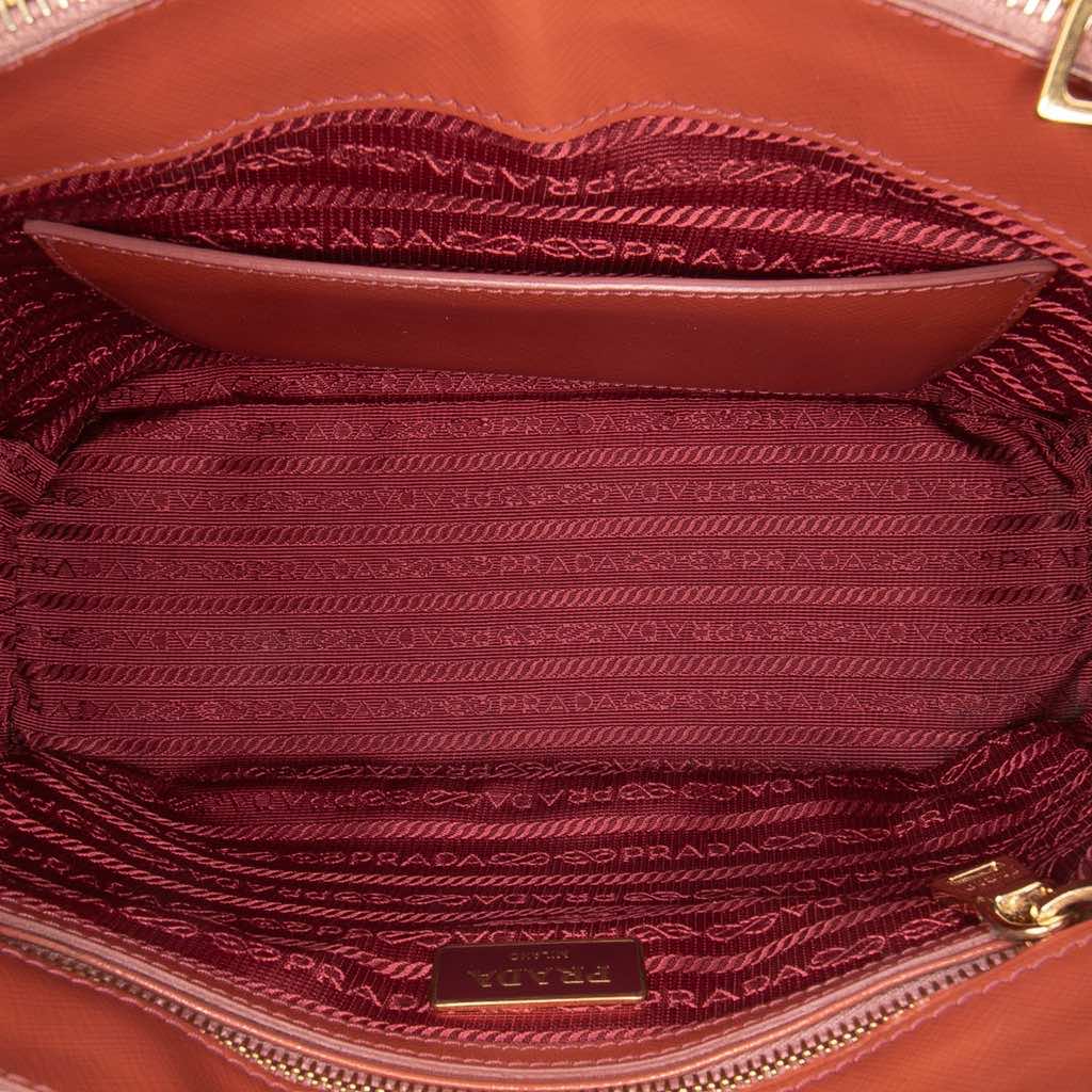 Prada Small Saffiano Vernice Galleria Double Zip Satchel - 4