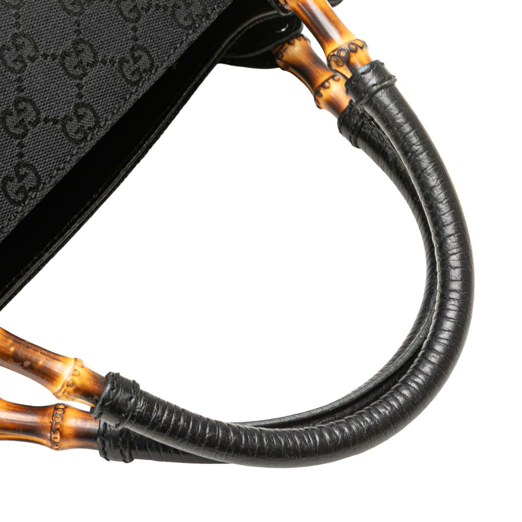 Gucci GG Canvas Bamboo Tote - Image 11