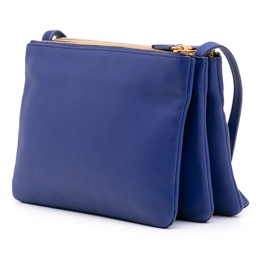 Celine Small Lambskin Trio Crossbody - Back view