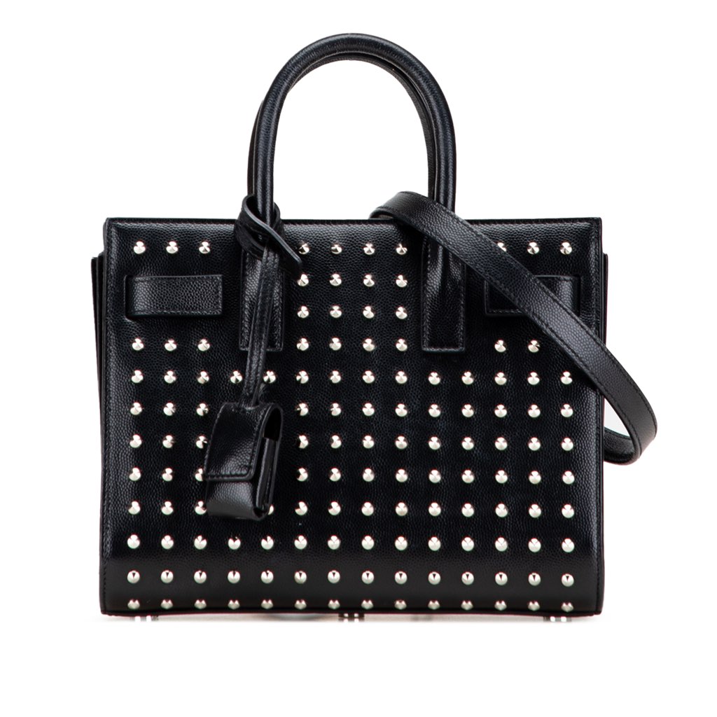 Saint Laurent Nano Grain de Poudre Studded Sac de Jour Satchel