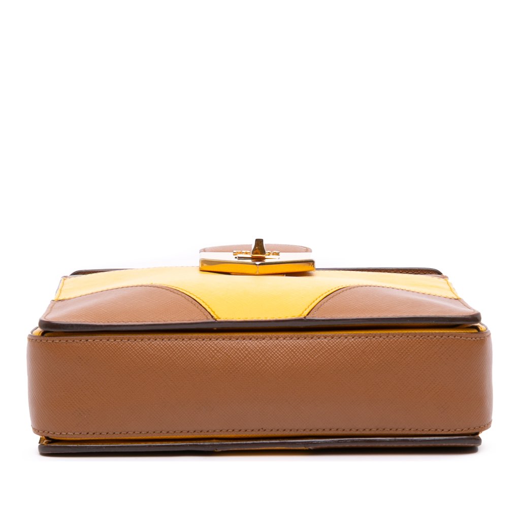 Prada Bicolor Saffiano Turnlock Crossbody - 3