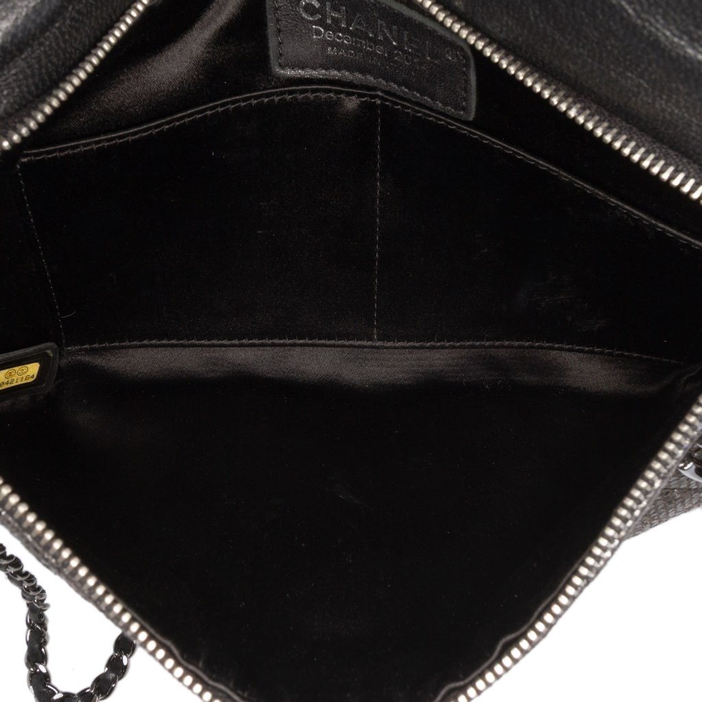 Chanel Quilted Laminated Fabric Chain Evening Crossbody - 4