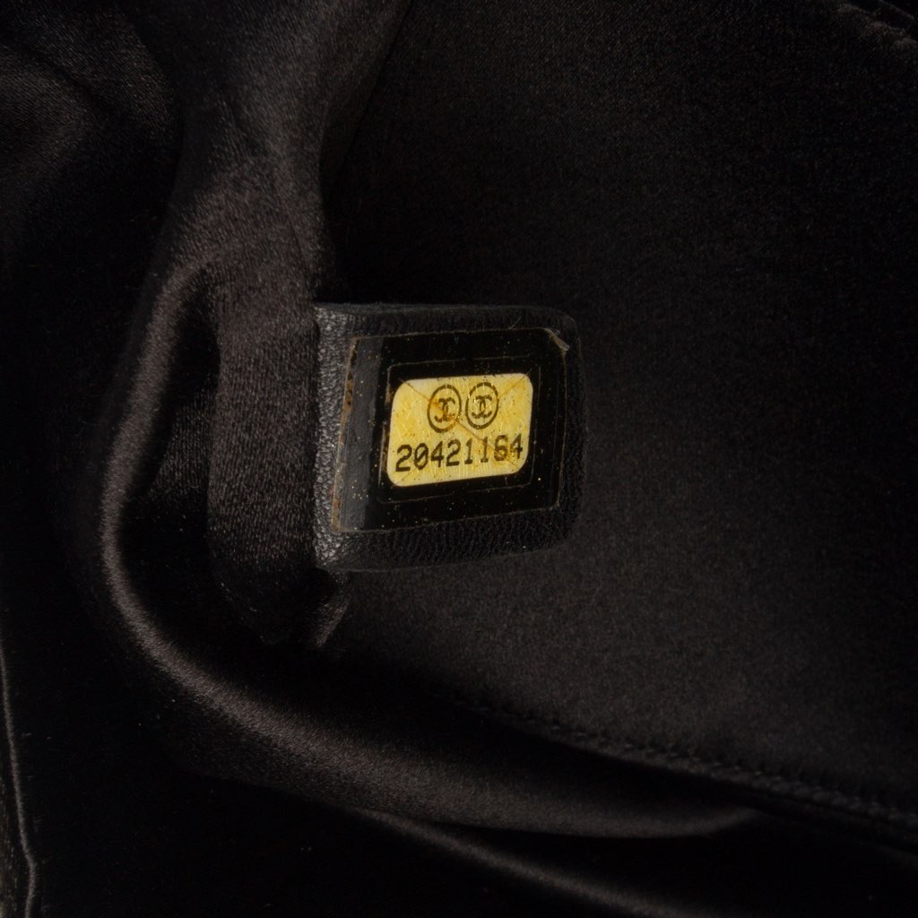 Chanel Quilted Laminated Fabric Chain Evening Crossbody - Side view