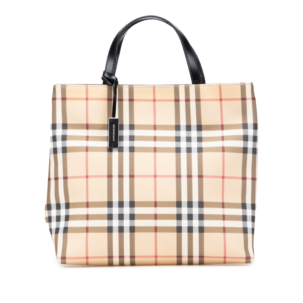 Burberry House Check Coated Canvas Tote