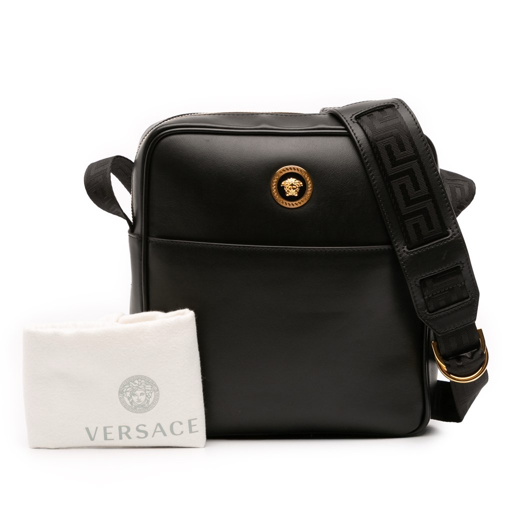 Versace Leather Medusa Crossbody - Image 11