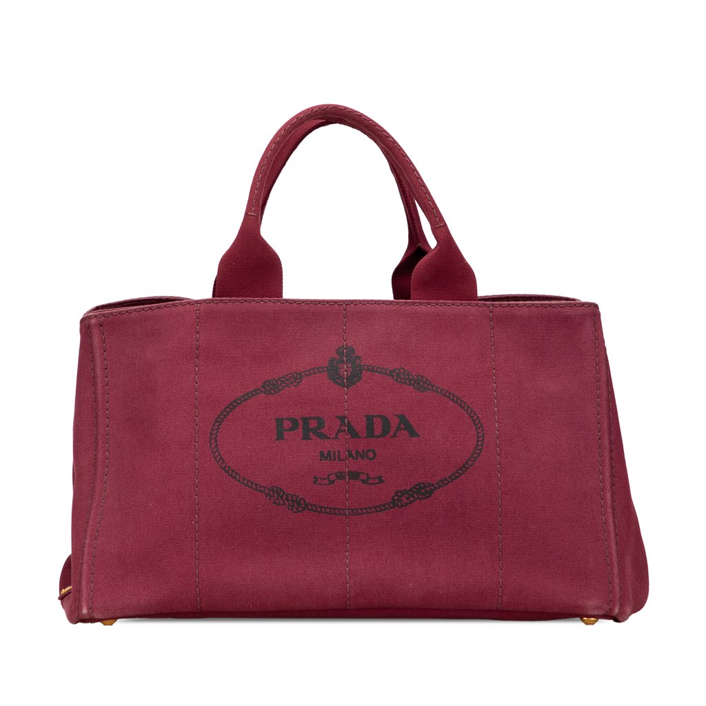 Prada Large Canvas Canapa Logo Satchel