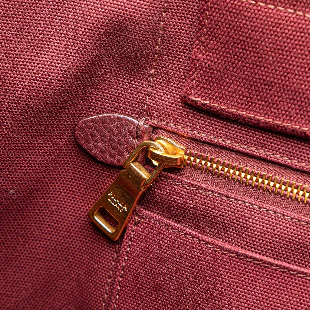 Prada Large Canvas Canapa Logo Satchel - Image 10