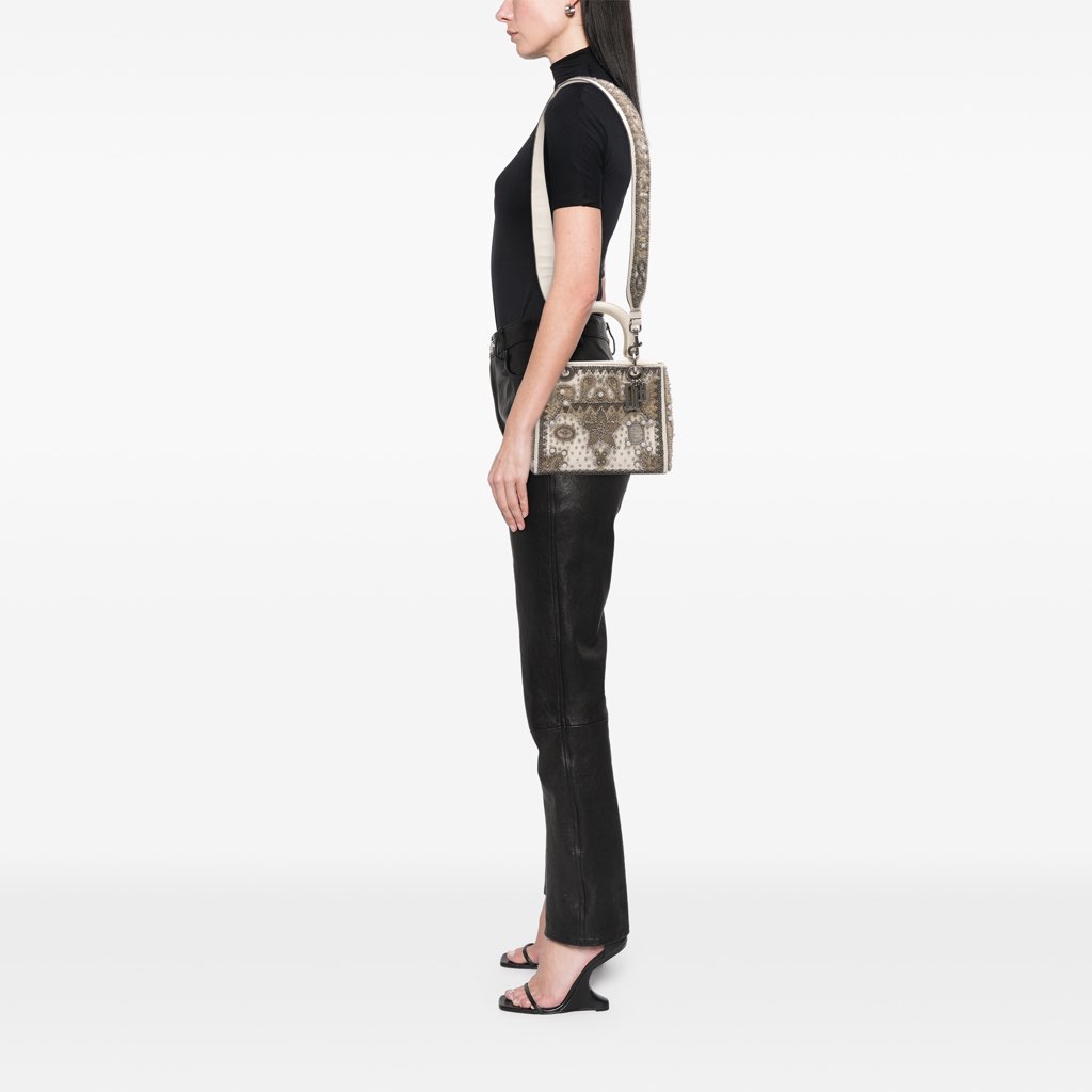Dior Medium Lambskin Embroidered and Beaded Lady D Lite - Image 11
