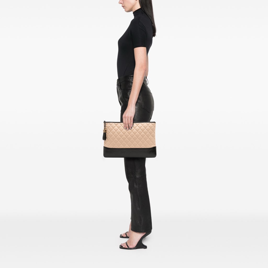Chanel Large Aged Calfskin Gabrielle O Case Clutch - Image 13