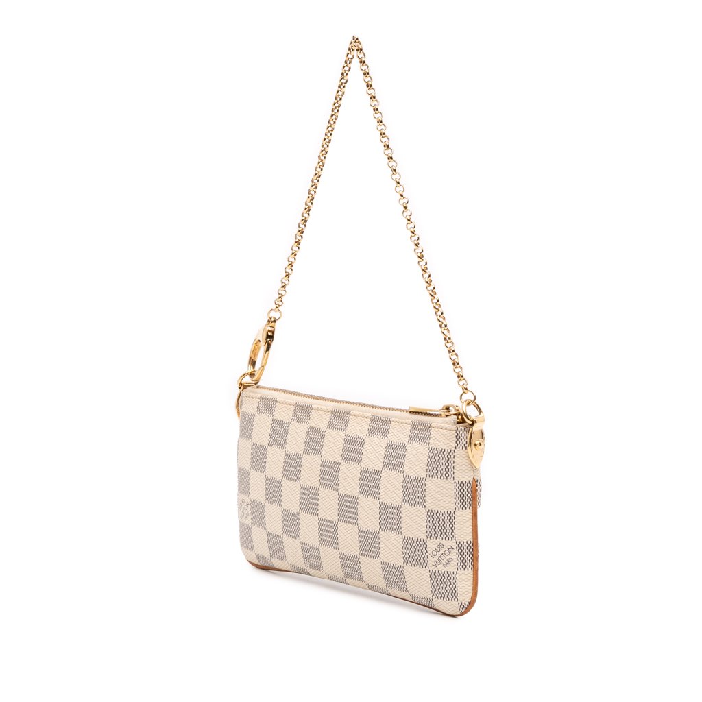 Louis Vuitton Damier Azur Pochette Milla MM - Back view