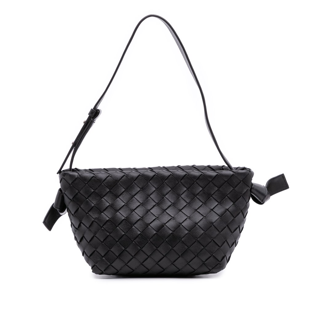 Bottega Veneta Lambskin Intrecciato Tie Shoulder Bag