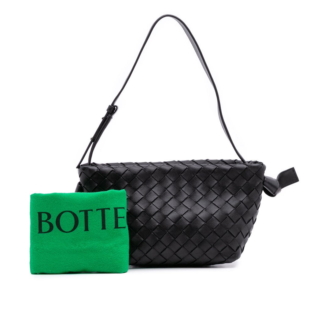 Bottega Veneta Lambskin Intrecciato Tie Shoulder Bag - Image 13