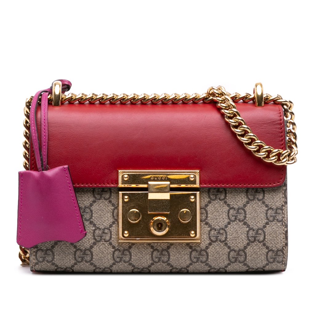 Gucci Small GG Supreme Padlock Crossbody