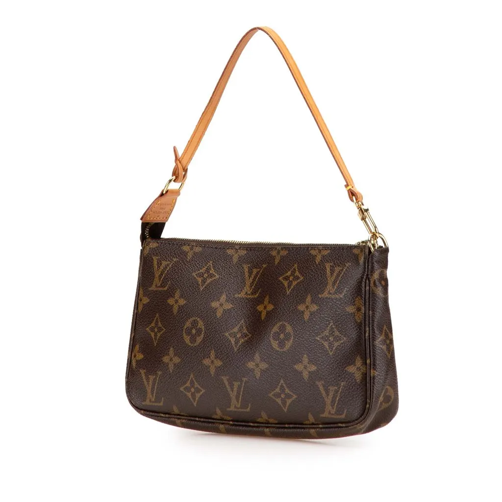 Louis Vuitton Monogram Pochette Accessoires Brown Canvas Good - Back View