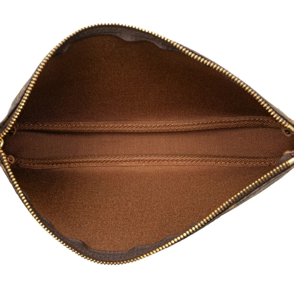 Louis Vuitton Monogram Pochette Accessoires Brown Canvas Good - Model View