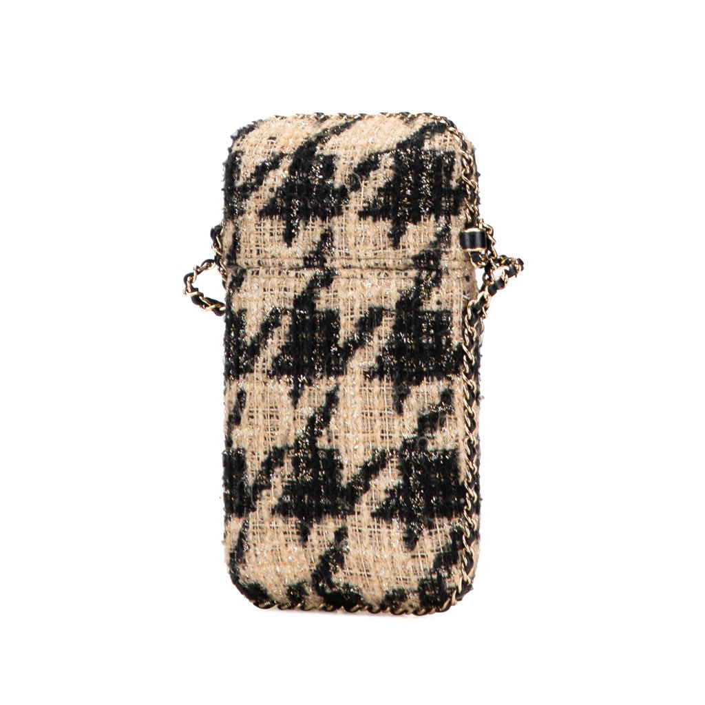 Chanel Tweed Chain Around Phone Holder - 2