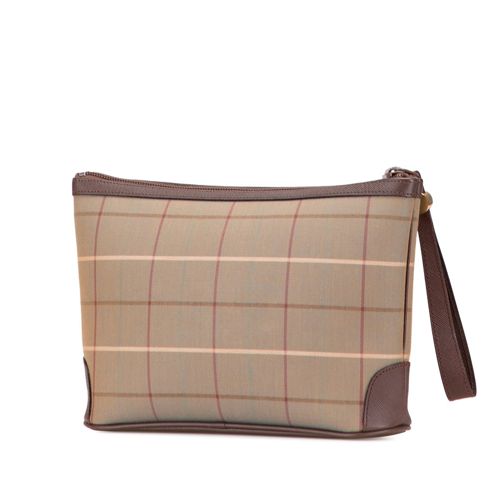 Burberry Vintage Check Canvas Wristlet Clutch - 2